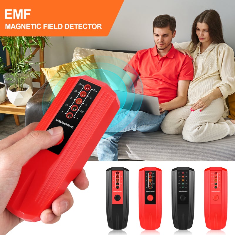 مقياس الحقول الكهرومغناطيسية المحمول (Handheld EMF Meter) - كاشف الإشعاع الكهرومغناطيسي المحمول - كاشف المجال الكهربائي الرقمي للمنزل والمختبر والمستشفى - كاشف إشعاع متعدد الوظائف - Image 2