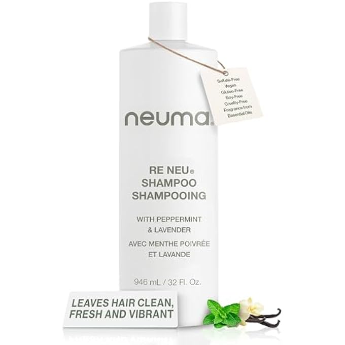 NEUMA RE NEU SHAMPOO 32 FL. OZ. REVITALIZING, SOOTHING & GENTLE CLEANSING SULFATE FREE SHAMPOO, PEPPERMINT & VANILLA SCENT - Image 2