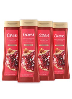 Caress Body Wash Tahitian Pomegranate & Coconut Milk For Renewed Glowing Skin Exfoliating Body Soap 20 Fl Oz Pack Of 4  - Image 1