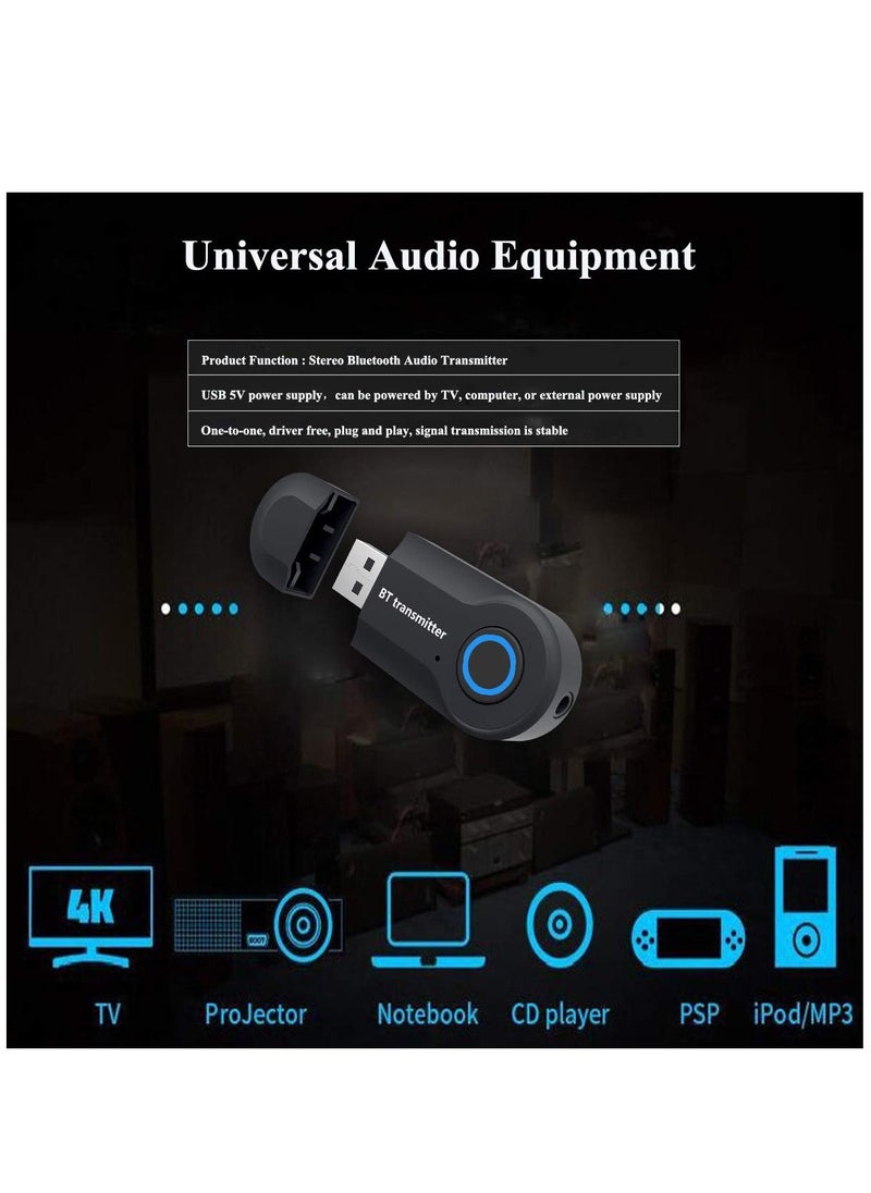 Generic - Low-Latency Bluetooth Audio Transmitter 3.5mm AUX RCA Computer USB Audio Non-Fiber Wireless Audio Adapter for TV PC for Headphones No Delay Bluetooth 4.0 - Image 1