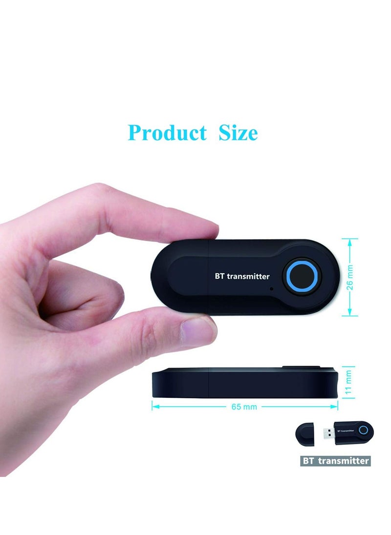 Generic - Low-Latency Bluetooth Audio Transmitter 3.5mm AUX RCA Computer USB Audio Non-Fiber Wireless Audio Adapter for TV PC for Headphones No Delay Bluetooth 4.0 - Image 1
