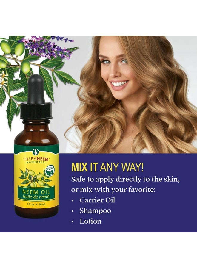 ثيرا نيم زيت بذور النيم من ثيرانيم ناتشورالز | لبشرة وشعر وأظافر صحية وأكثر | زيت بذور النيم عضوي معتمد، نقي ١٠٠٪، غير مكرر، معصور على البارد | ١ أونصة سائلة - Image 3