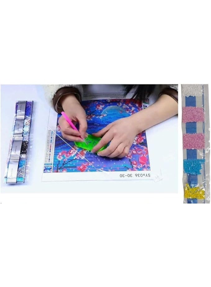 طقم رسم بالألماس للأطفال، ينمي التركيز والصبر، ويحسن التناسق البصري، 30 × 40 سم - Image 2