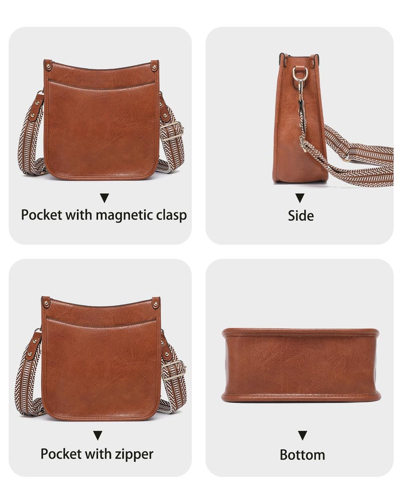 BAVERGE Purses for Women 3PCS, Crossbody Bags Set Large Leather Purse Shoulder Handbags with Wallet Adjustable Straps for Ladies Tote - Image 4