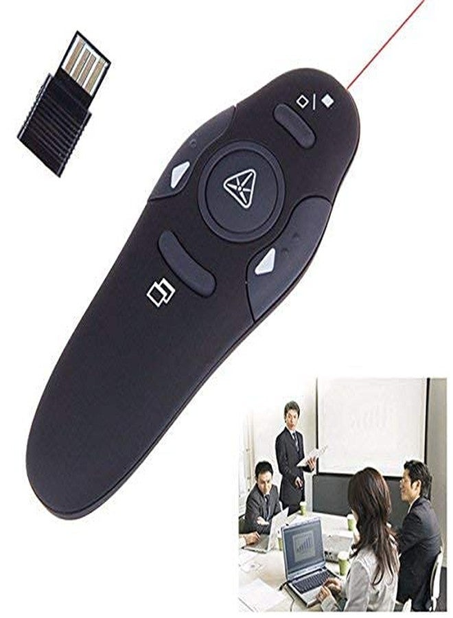 atdaraz جهاز عرض تقديمي لاسلكي يعمل بتردد 2.4 جيجاهرتز من نوع USB من atdaraz، مزود بمبدل شرائح باوربوينت لاسلكي مع مفاتيح اختصار - مدى التحكم عن بعد: 15 مترًا - أسود. - Image 3