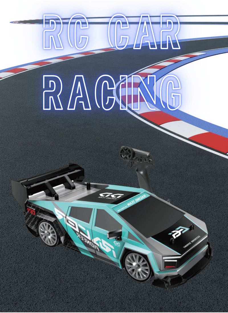 Harvestoy 1:24 Scale RC Drift Car, 30KM/H 4WD 2.4GHz Remote Control Cars with LED Light, Racing and 4 Drifting Wheels,  High Speed RC Racing Cars Toy Gift for Boys, Girls, Kids  - Image 2