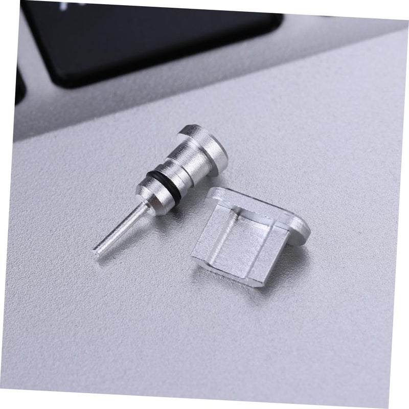 Silver Micro USB Dust Plug Set Easy Install For Smartphones - Image 3