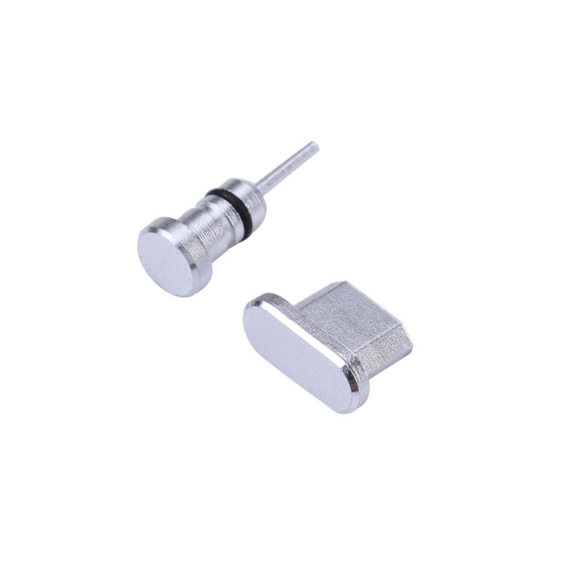Silver Micro USB Dust Plug Set Easy Install For Smartphones - Image 2