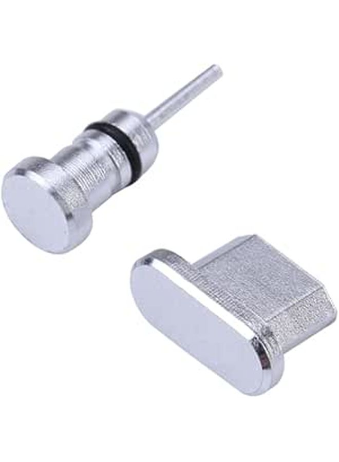 Silver Micro USB Dust Plug Set Easy Install For Smartphones - Image 1