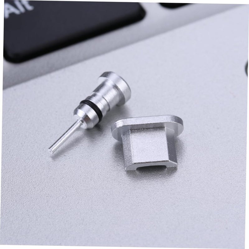 Silver Micro USB Dust Plug Set Easy Install For Smartphones - Image 4