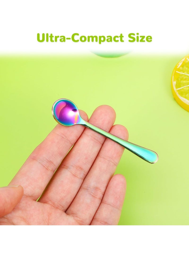 HZYH 8 Pcs Spice Spoons, 2.95 Inch Stainless Steel Small Spoons for Spice Jars, Easy to Clean Mini Condiment Spoons for Spices, Sugar, Pepper, Honey, and Seasoning - Image 3