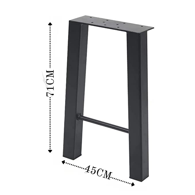 Dcloud Legs for Table Pack of 2 H Shape Metal Legs for Work Furniture Stools Industry Workstation Table Height Extender for Office Study Table Legs - Image 5
