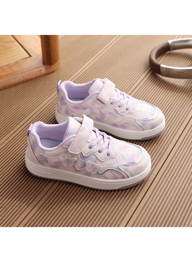 Warrior Girls' Casual Sneakers Princess Style Kids Sports Shoes School Shoes Wz(cl)-1971 Lilac Size 37 - Image 2