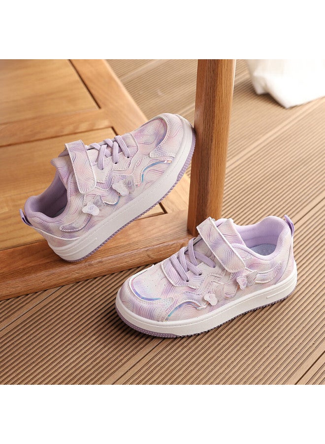 Warrior Girls' Casual Sneakers Princess Style Kids Sports Shoes School Shoes Wz(cl)-1971 Lilac Size 37 - Image 3