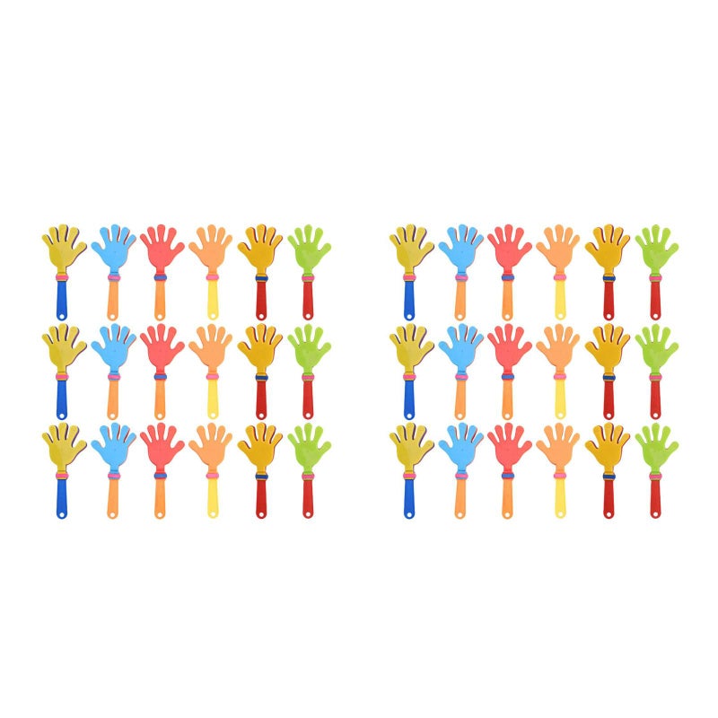 48 pcs Colorful Hand Clappers Noisemakers Cheering Hand Clapper Toy for Sporting Events Parties Celebrations Game Rewards Fiesta Birthday Party Favors - Image 1