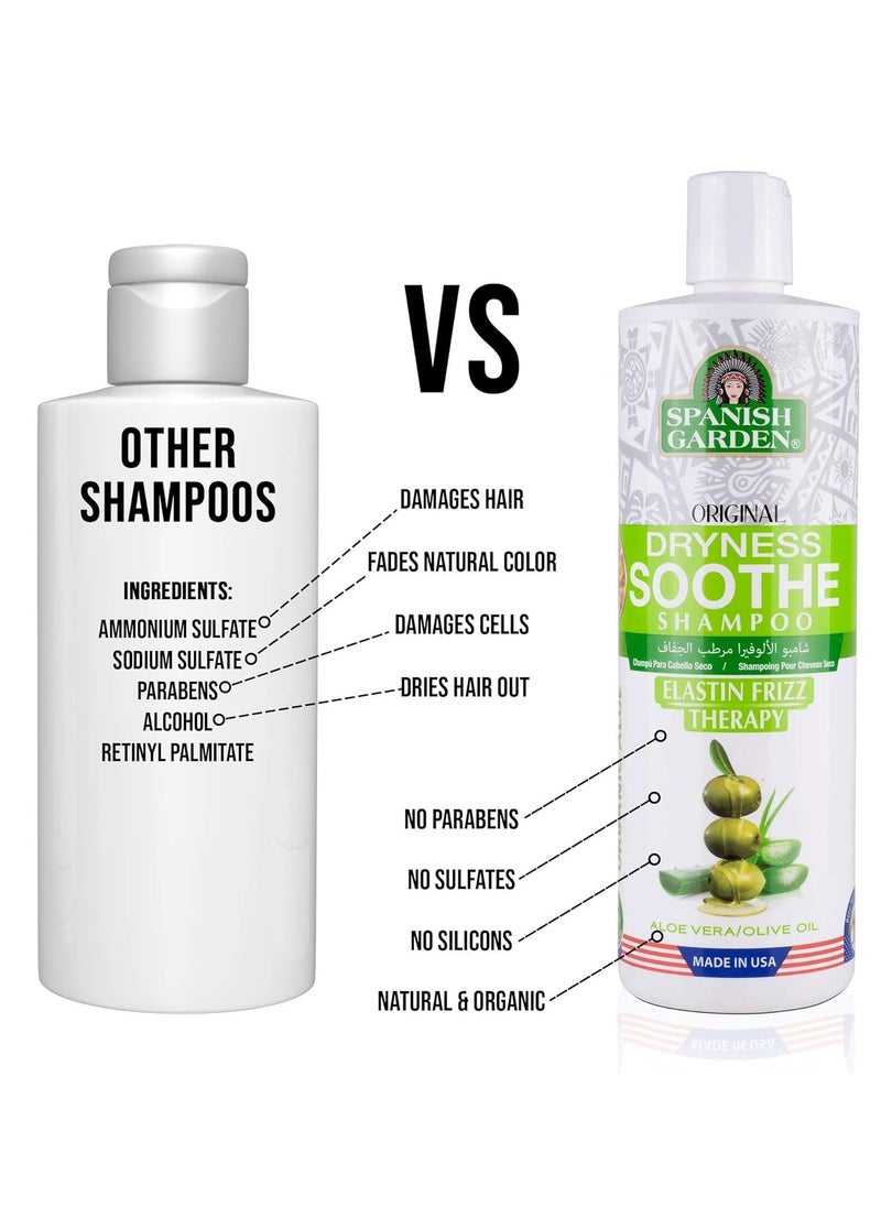 Spanish Garden Original Dryness Soothe Elastin Frizz Therapy Shampoo 450ml  - Image 2