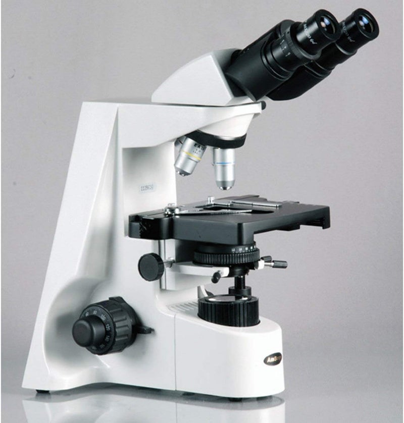AmScope AmScope B660C Siedentopf Binocular Compound Microscope 40X2500X Magnification WH10x and WH25x SuperWidefield Eyepieces SemiPlan Objectives Brightfield Kohler Condenser DoubleLayer Mechanical Stage  - Image 2