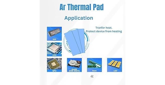 TRUEBOND Graphics Silicone Thermal Pad GPU Heat-Sink Size -12mmx 12mm x1.5mm Soft Safe Simple to Apply for SSD CPU GPU LED IC Chipset Cooling - Blue Visit the ADWITS Store(Pack of 2) - Image 2