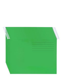MARKQ Hanging File Folders, Pack of 10 Light Green Suspension Files for Filing Cabinet Folders School Home Work Office Organization  - Image 1