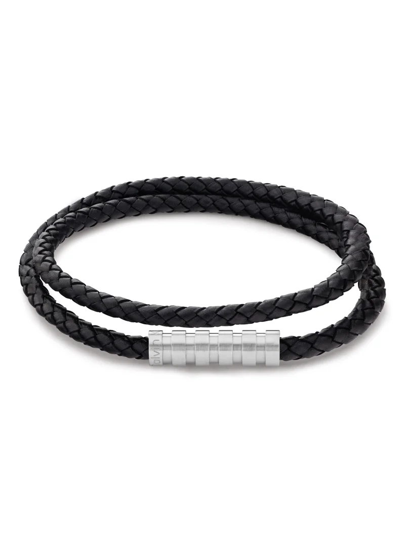 كالفن كلاين Calvin Klein Men's Leather Bracelet - 35000093