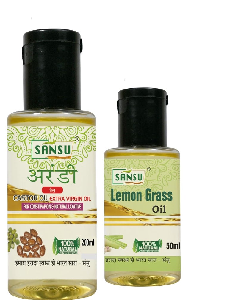 Sansu Arandi Ka Hair Tel 200ml with Leamongrass OIl 50ml - Image 1