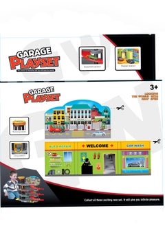 JoyousSto 4 story Parking Garage Toy Playset, Race Car Ramp Track Toys Sets Garage Playset with 5 Little Alloy Cars Adventure Track  - Image 5