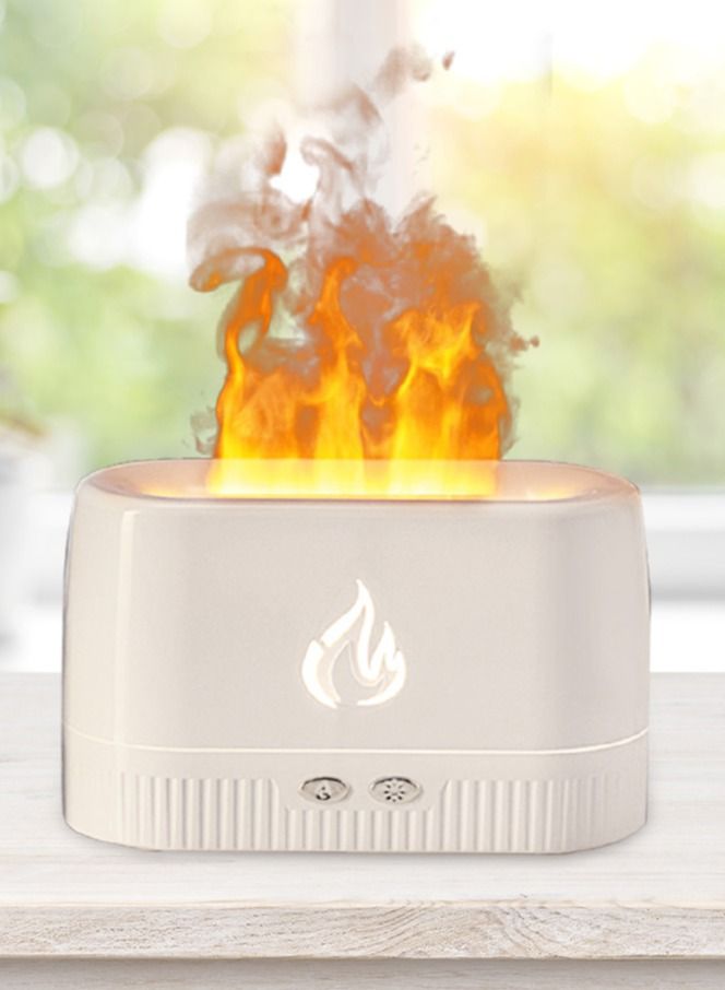 New Flame Air Humidifier Home Electric Ultrasonic Aroma Essential Oil Diffuser Salt Stone LED Light USB Mist Sprayer Gifts - Image 3