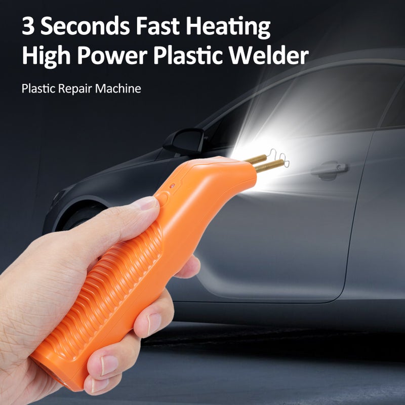 USB Rechargeable Plastic Welder Cordless Plastic Welding Kit with 400 PCS Hot Stapler Hot Stapler Kit Crack Repair Welding Machine with LED Light for Car Bumper Plastic Repair - Image 2