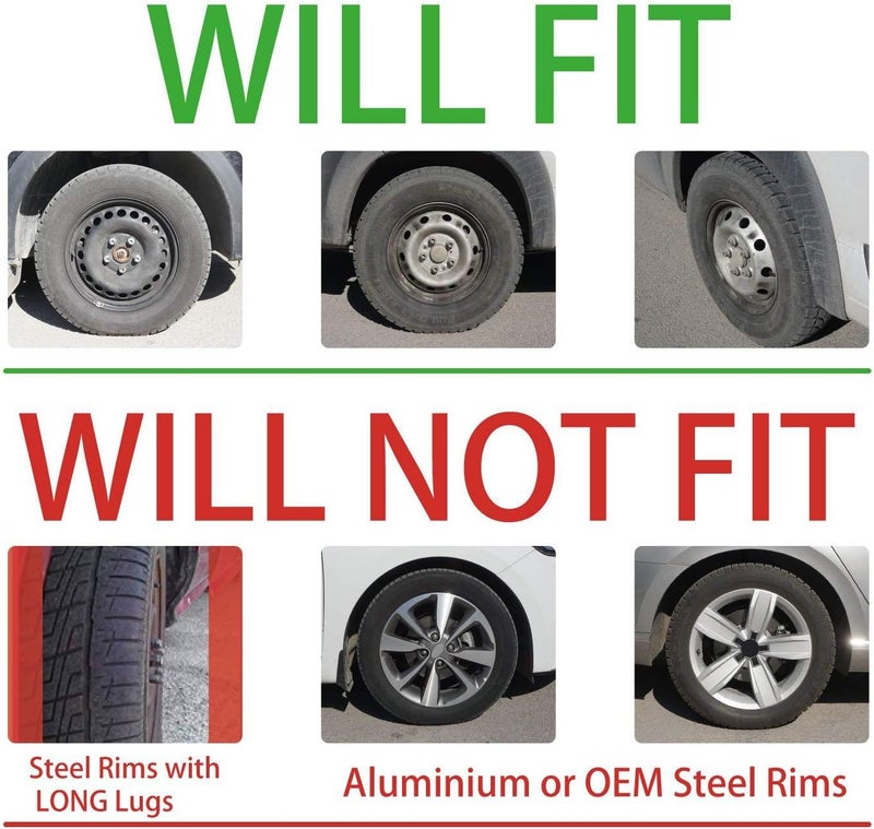 DEMULAX 15-Inch Hubcaps Wheel Rim Cover Set - Image 4