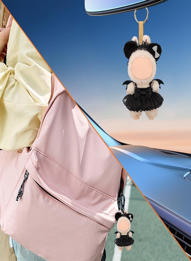 HAPINYOU 2 Pcs Doll Clothes Compatible with 17cm Lububu Clothes, Black Outfit Accessories Sets Include 1 Dress 1 Hairpin for Dolls Premium Outfit (No Doll) - Image 3
