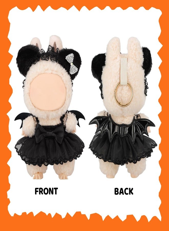 HAPINYOU 2 Pcs Doll Clothes Compatible with 17cm Lububu Clothes, Black Outfit Accessories Sets Include 1 Dress 1 Hairpin for Dolls Premium Outfit (No Doll) - Image 4