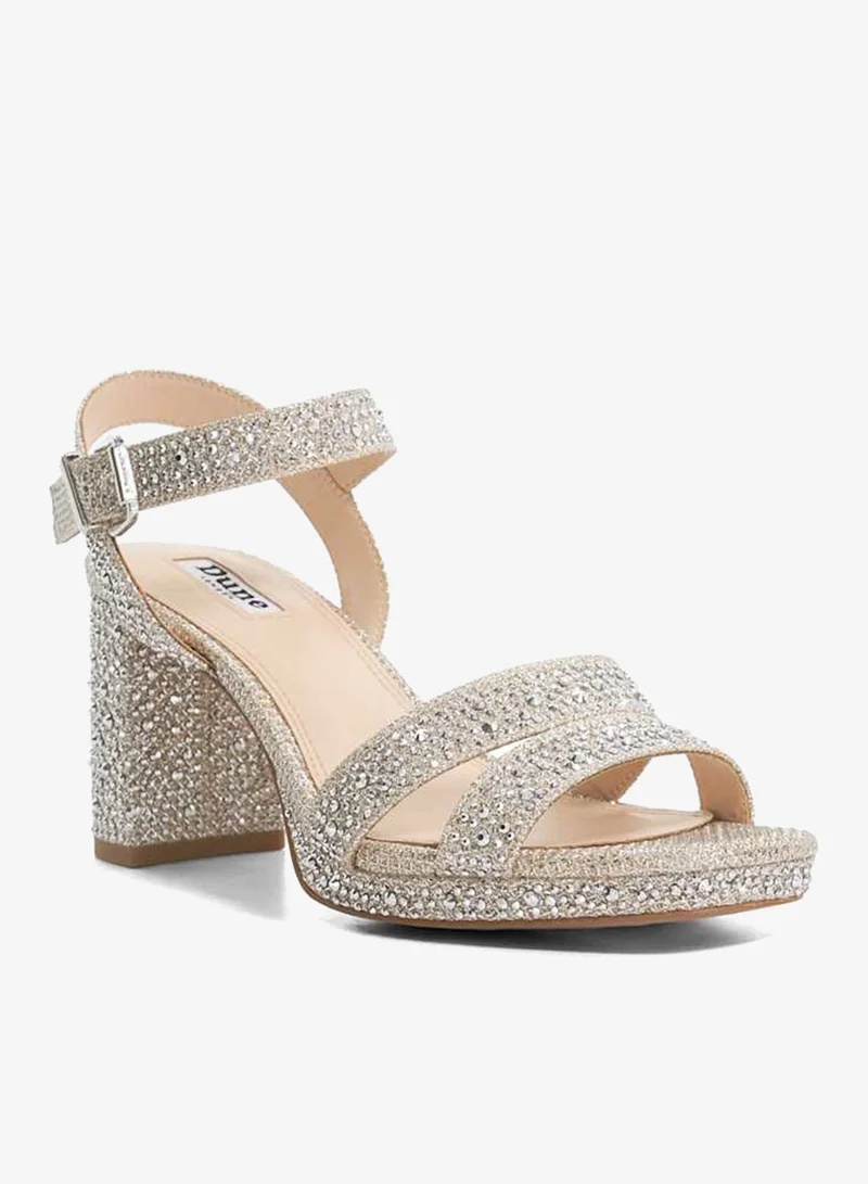 ديون لندن صنادل بكعب عالٍ بحزام للكاحل