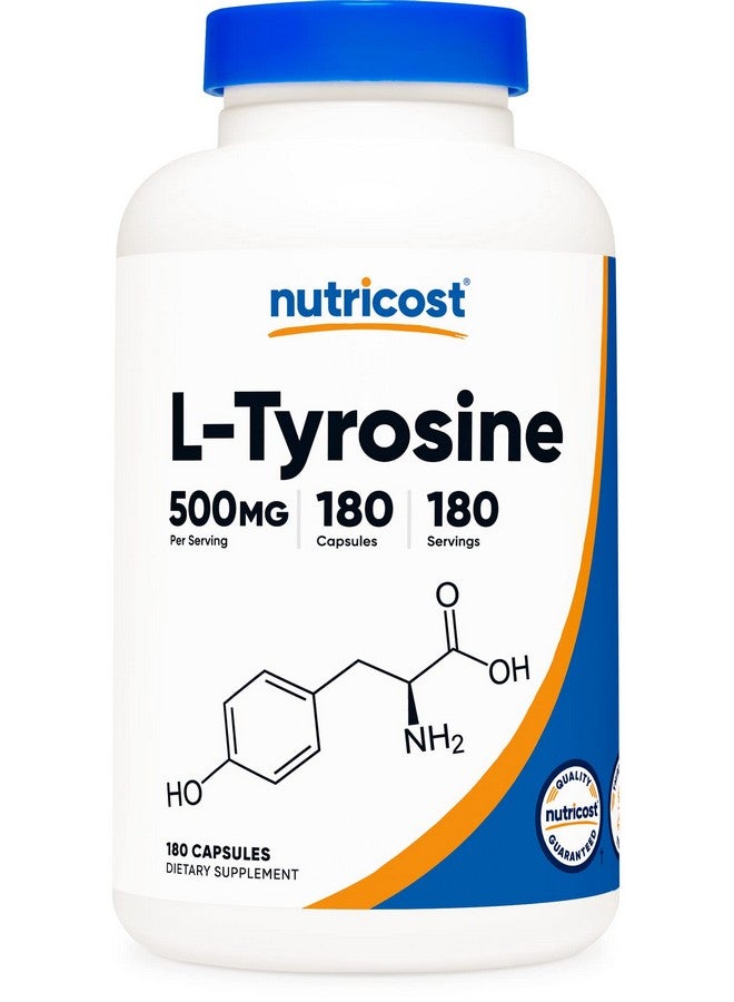 Nutricost Ltyrosine 500Mg 180 Capsules Gluten Free  Nongmo - Image 2