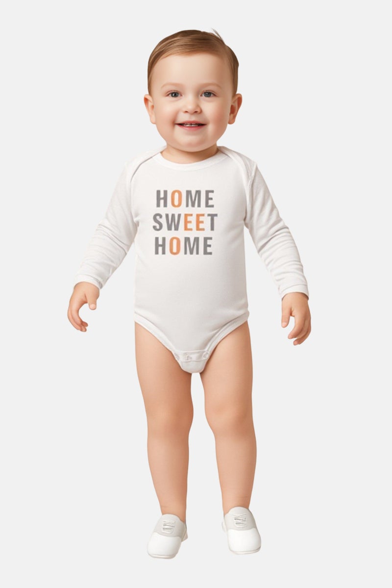 English Laundry Toddlers Girl 3 Pcs Crew Neck Allover Print Long Sleeves Rompers, Multicolor - Image 1