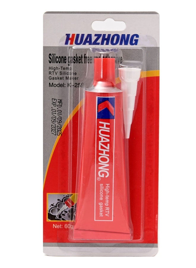 Silicone Sealant - 60g Red - High Temperature RTV Silicone Gasket Maker and Sealant for Engines, Exhaust, and Machinery - Oil Resistant, Flexible, & Durable Sealant for Automotive Repairs - Image 4
