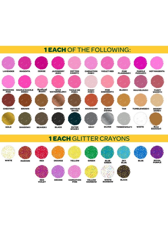 Crayola Ultimate Crayon Box Collection (152ct), Bulk Kids Crayon Caddy, Classic & Glitter Colors, Coloring Book Supplies, Gift for Kids - Image 4