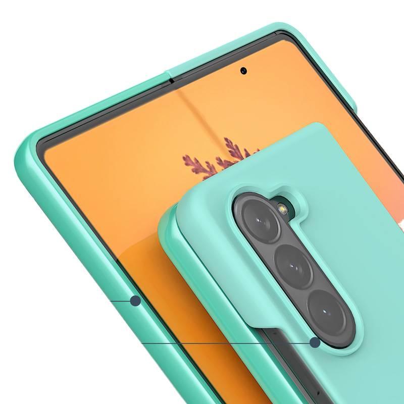 Drop Protection Silicone for Samsung Galaxy Z Fold 4 with Anti Fingerprint and Full Coverage in Pink for Work and School - Image 5