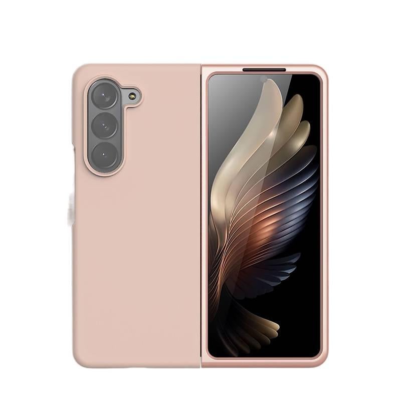 Drop Protection Silicone for Samsung Galaxy Z Fold 4 with Anti Fingerprint and Full Coverage in Pink for Work and School - Image 1