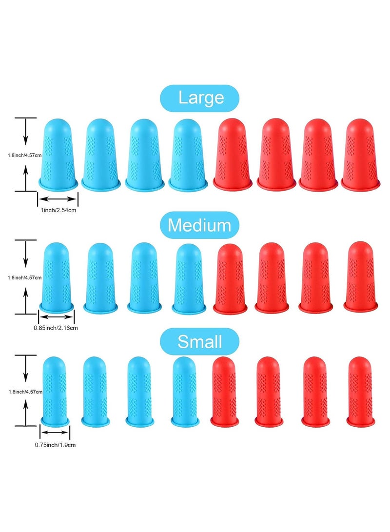 SYOSI Finger Protectors, 24 Pcs 3 Sizes Disposable Latex Finger Cots Protective Fingertips Gloves Finger Sleeves Finger Protectors Fingertip Bandages for Industrial, Beauty and More - Image 4