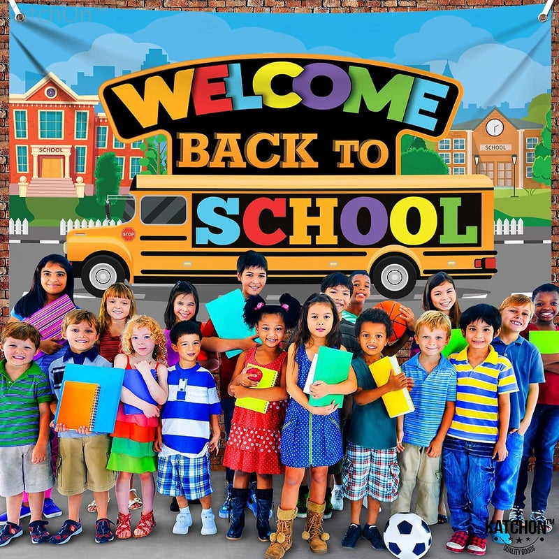 ARS Back to School Banner Backdrop, First Day of School Welcome Photography Background, Reusable School Party Decorations Banner for Teachers, Students, Classroom, Kindergarten & School Events - Image 4