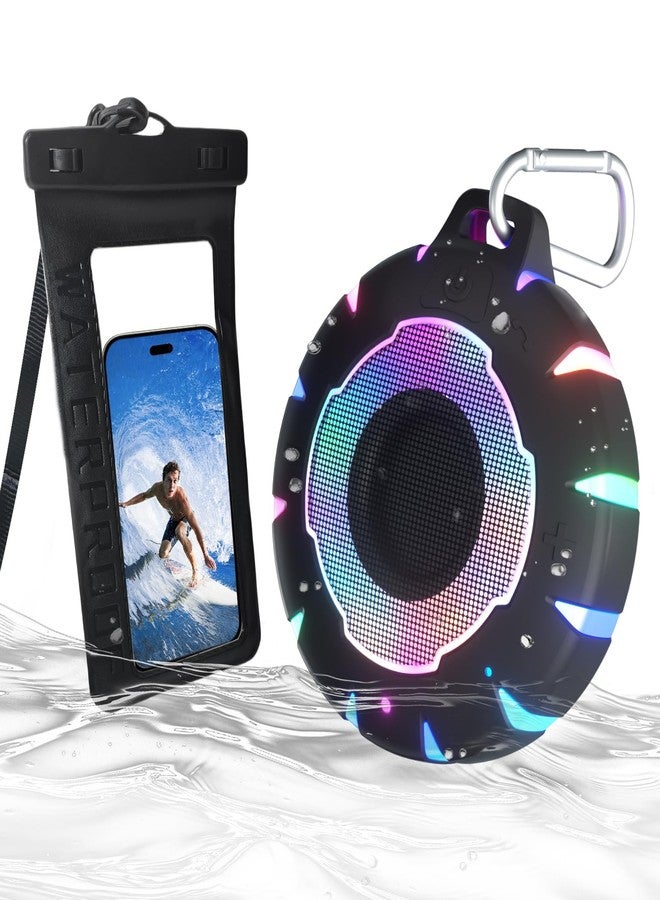HEYSONG Waterproof Bluetooth Shower Speaker with Waterproof Phone Pouch, Portable & Durable, Ideal for Shower, Pool, Beach & Kayaking - Image 1