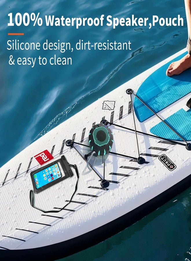HEYSONG Waterproof Bluetooth Shower Speaker with Waterproof Phone Pouch, Portable & Durable, Ideal for Shower, Pool, Beach & Kayaking - Image 4