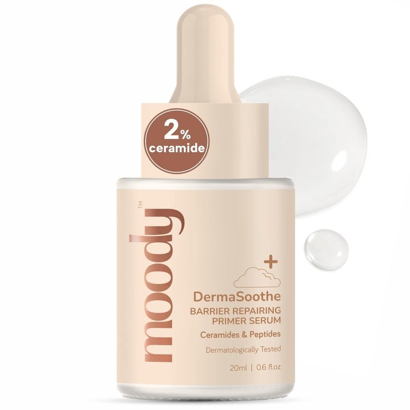 Moody Derma Soothe Barrier Repairing Serum With Peptides Ceramides AntiAgeing Serum Sensitive Skin Serum Serum For Combination Skin Suitable For All Skin Type 20 ml - Image 1