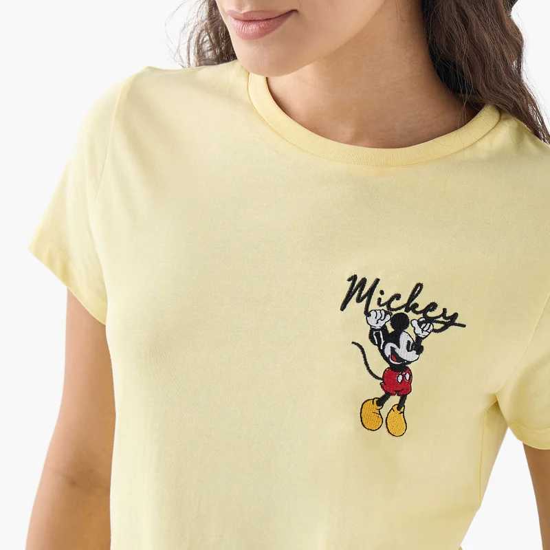 SP Characters Mickey Mouse Embroidered T-shirt