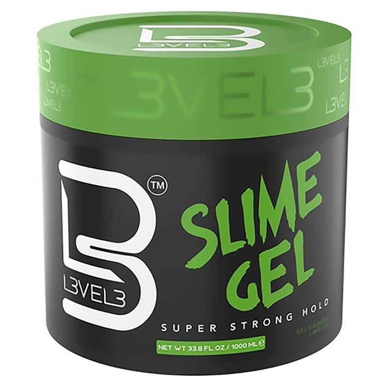 L3 Level 3 Slime Gel - Strong Control Hair Styling Gel - Flake-Free, Long-Lasting Hold - Adds Volume, Texture - Image 1