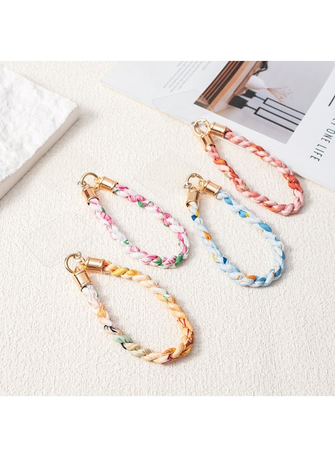 NIBEMINENT Beaded Phone Lanyard, Anti Lost Removable Wrist Strap, Short Chain Bracelet Pendant, Phone Keychain Lanyard,11/White - Image 2