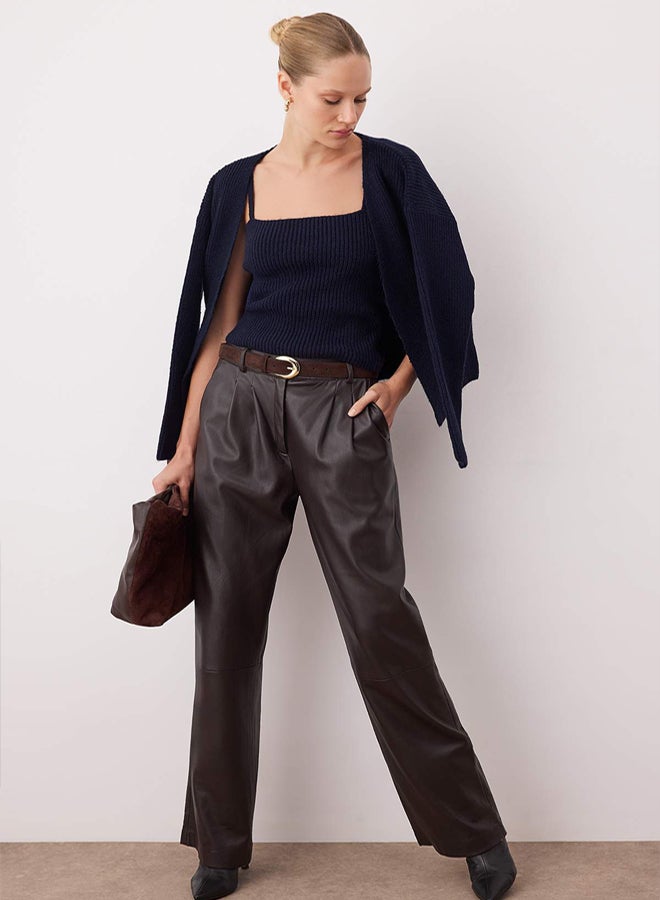 trendyol Navy Blue Soft Texture 2Piece Knitwear BlouseCardigan Set - Image 3