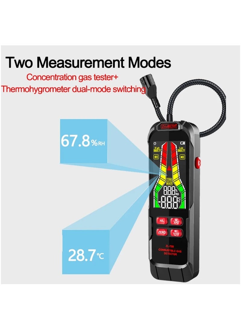 ZL-73A Gas Leak Detector, 0-10000, Rechargeable, Sound Alarm, Combustible Flammable Natural Methane Liquefied Petroleum Gas Analyzer - Image 4