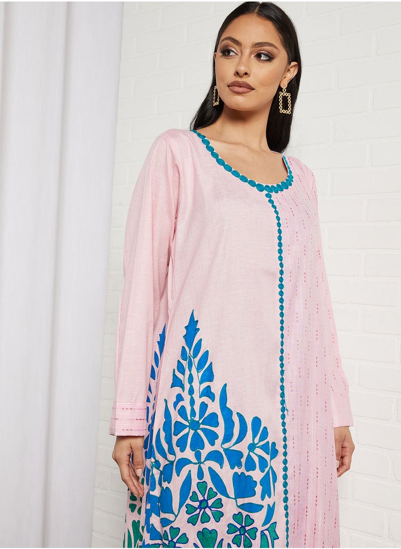 HANA & SARA - Classic Embroidered Jalabiya - Image 1