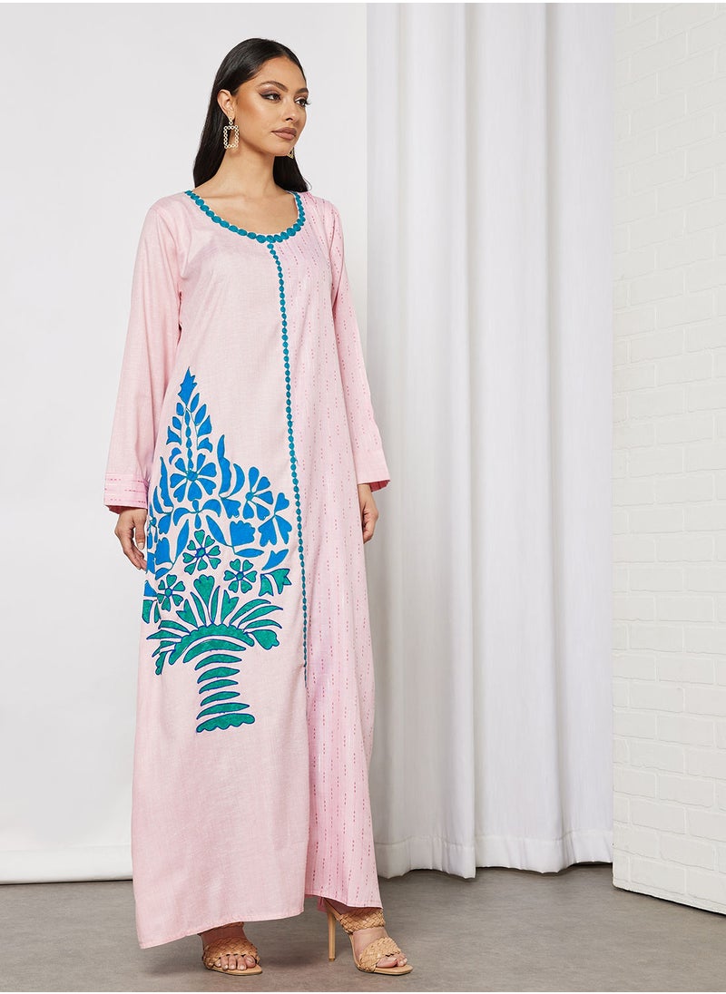 HANA & SARA - Classic Embroidered Jalabiya - Image 1